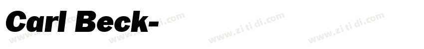 Carl Beck字体转换